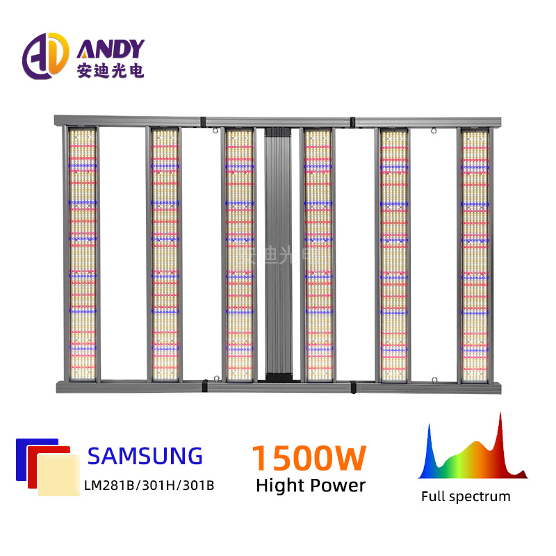New Widened Headlight Board Plant Grow Light 1500W Two Way Dimming UV IR 660nm Full Spectrum Plant Light