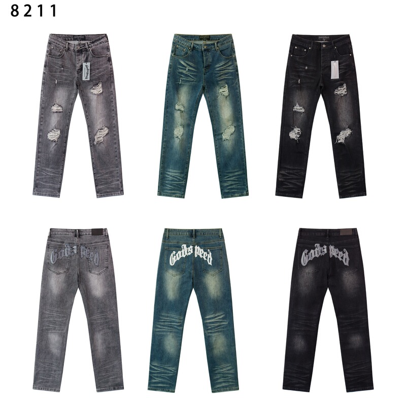 New Foreign Trade Wholesale American High Street Fashion Brand Pug0D Vintage Denim Shorts Workwear Camouflage Classic Style