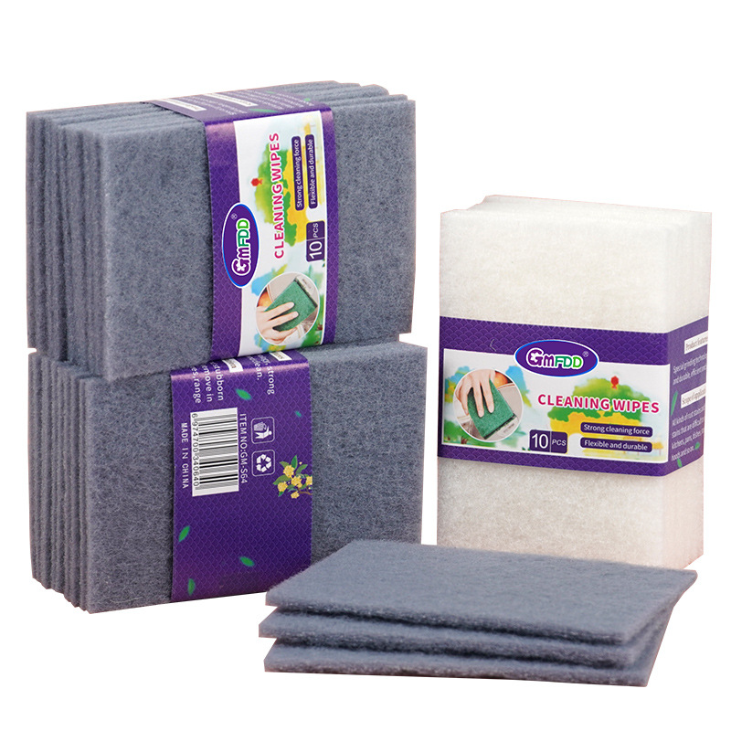 Almohadilla de fregado de color claro gris y blanco de 0,6 cm, toalla para platos, cocina, hogar, olla para lavar platos, descontaminación, paño de limpieza, toallita