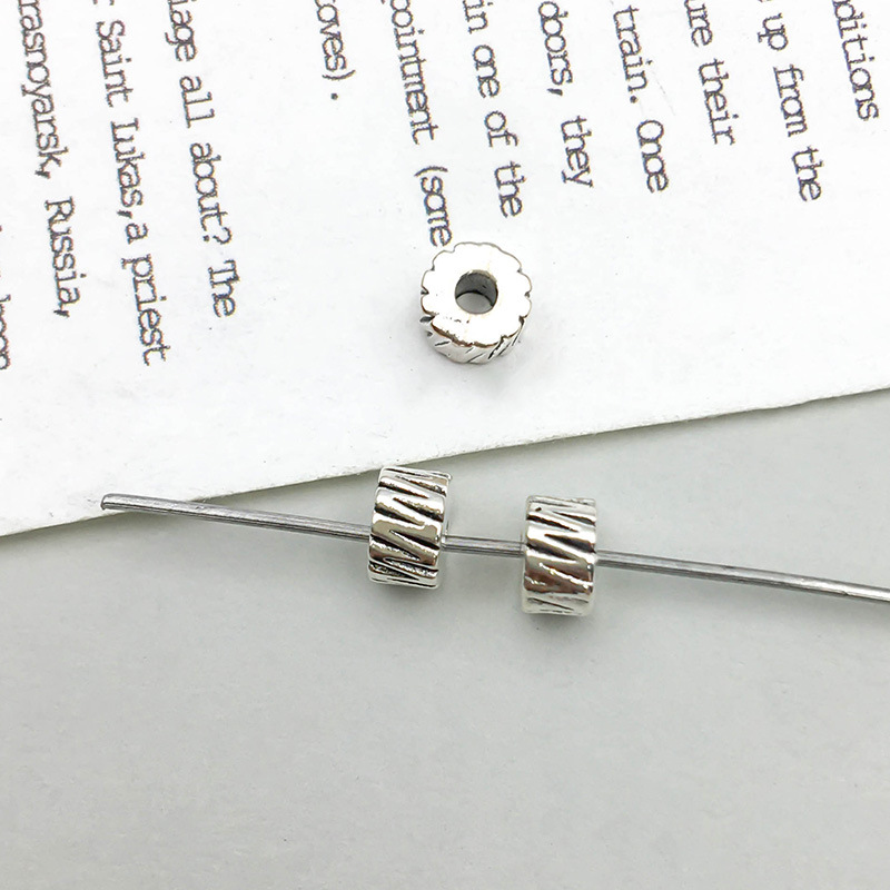 16359-古银异形纹理间隔珠3x5-孔1-0.3g-华艺家