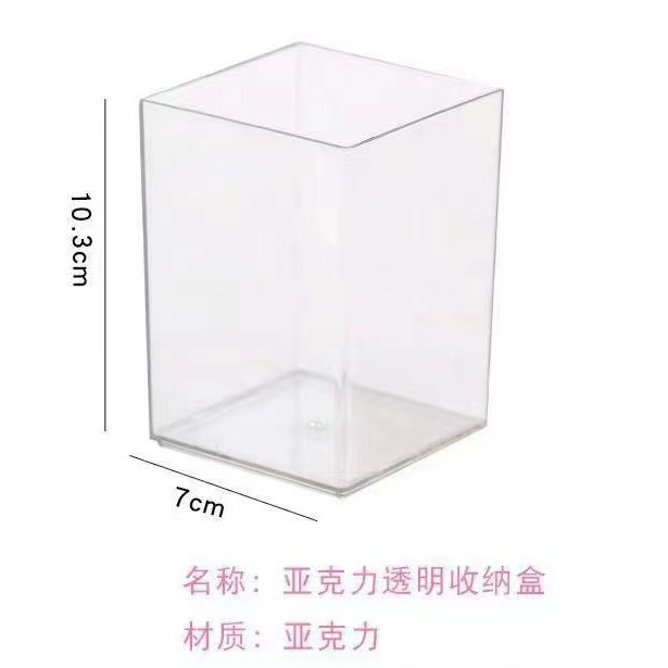 Titular de la pluma ins simple acrílico transparente de alto aspecto femenino estudiante Oficina dormitorio escritorio misceláneas organización estudio