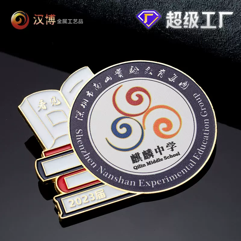 创意徽章定制logo金属动漫卡通勋章公司企业学校校徽胸牌胸章定做