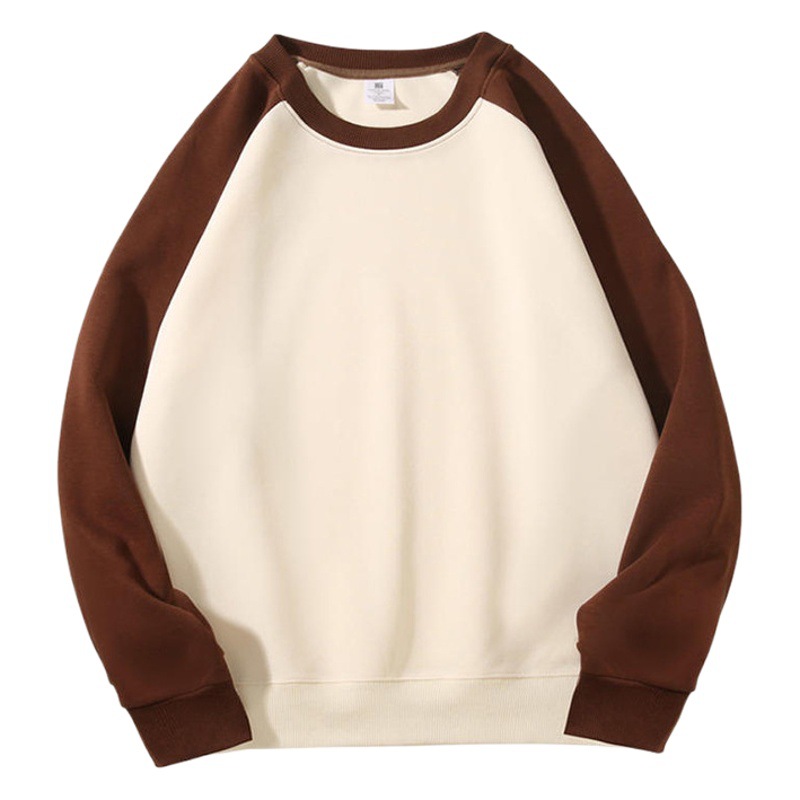 Costura de algodón Raglan cuello redondo camisa publicidad pesado Grupo Partido clase uniforme manga larga overoles logotipo personalizado