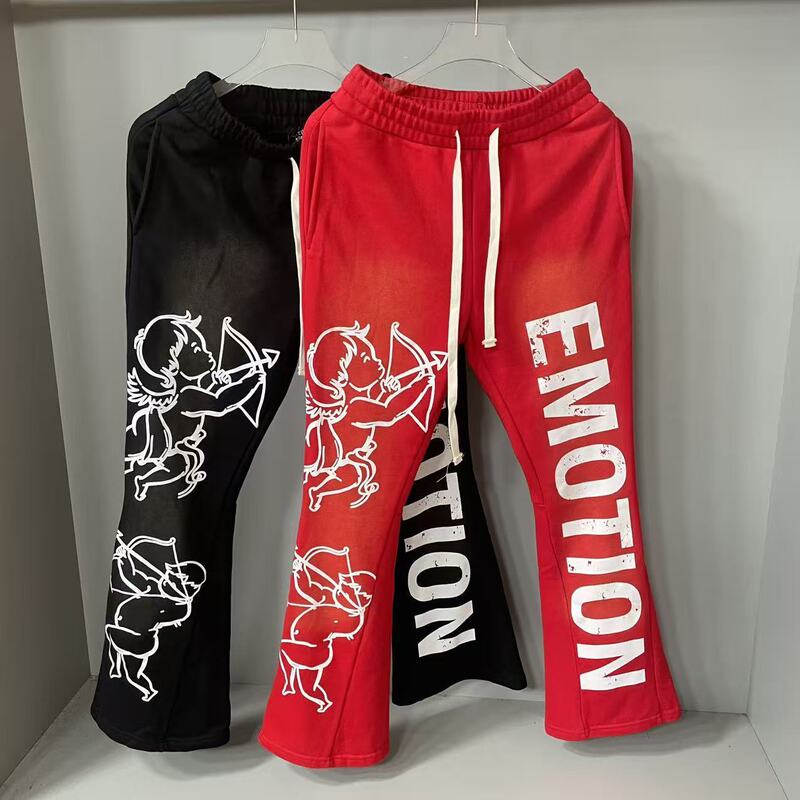 国境を越えた外国貿易MIXED EMOTIONアメリカのファッションブランドエンジェルハイストリートホットダイヤモンドバットスリーブルーズ半袖Tシャツ男性用|undefined