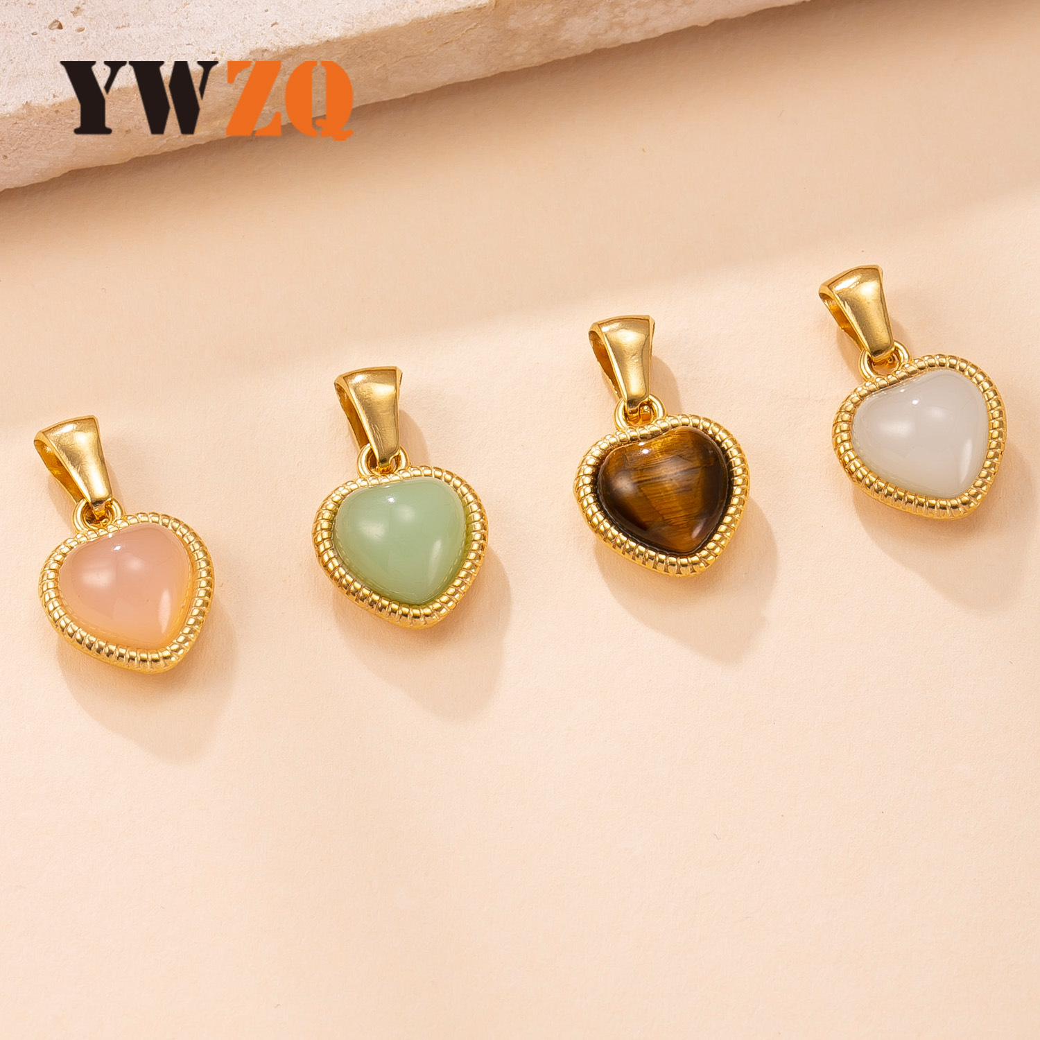 Colgante único Amazon explosión joyería de acero inoxidable retro de alta calidad con incrustaciones de piedra natural accesorios de collar de acero inoxidable