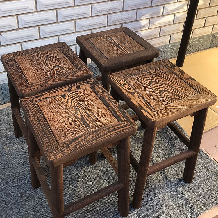 Chicken Wing Wood Small Stool, Solid Wood Square Stool, Children's Sitting Stool, Low Stool, Foot Washing Dining Table Stool, Shoe Changing Stool, Leisure Board J&