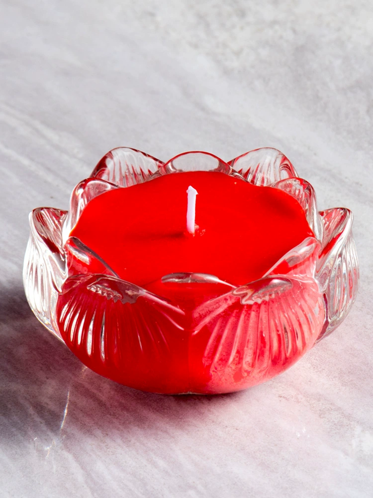 Candle, glass flashlight, lamp socket odorless