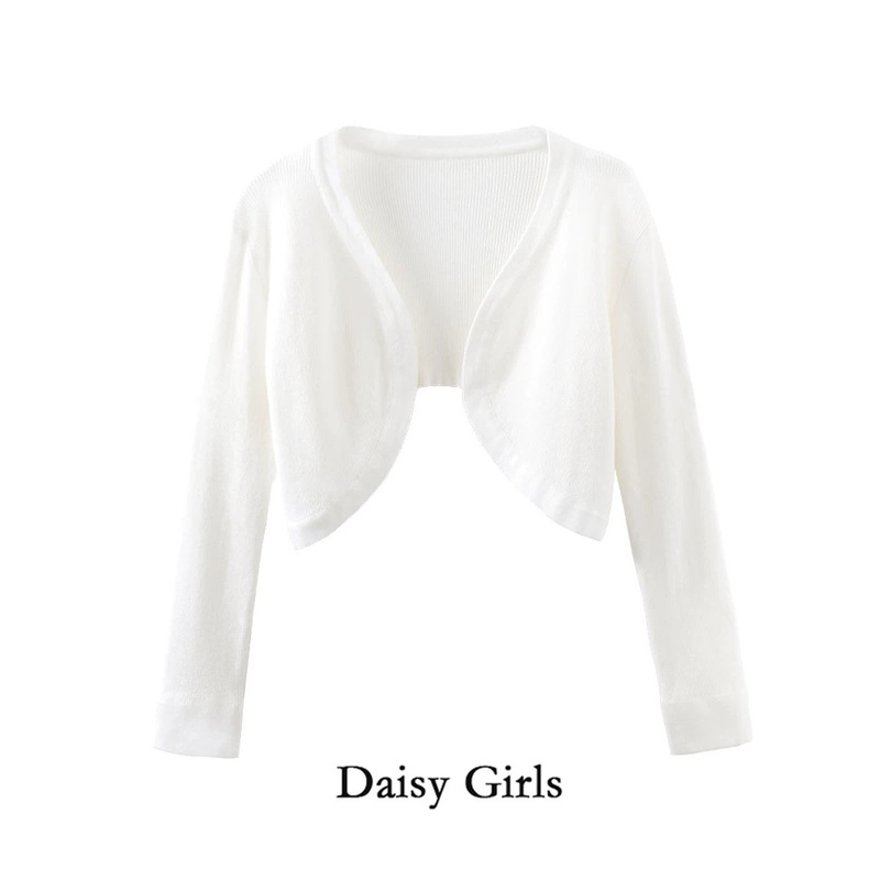 Sunscreen cardigan thin women's shawl suspender skirt outer cover white sweater top summer thin small waistcoat