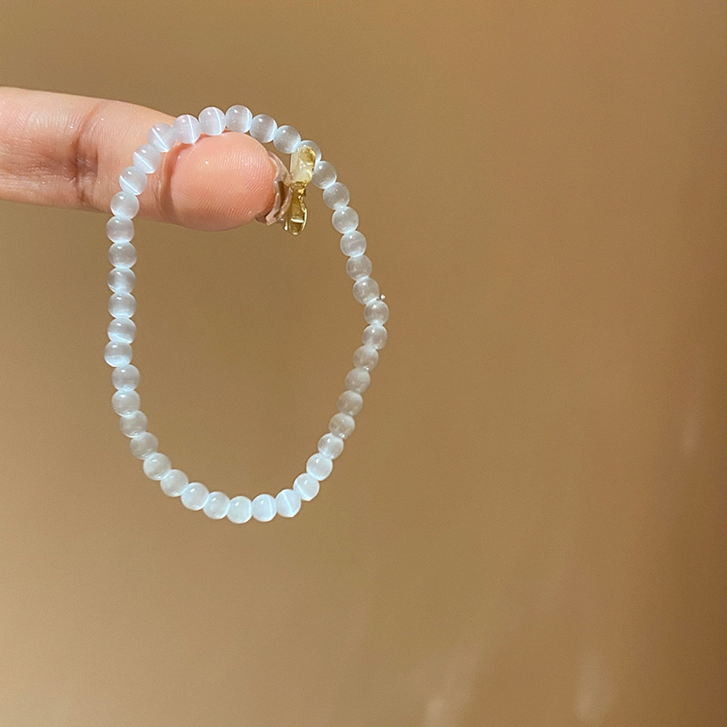 Pulsera de cuentas de ópalo Pulsera de cuentas de viaje diario dulce Pulsera de cuentas de nicho exquisita y simple Pulsera de alta calidad