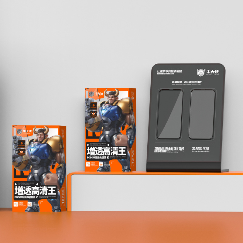 牛大侠ハイビジョン増透電気めっき全画面強化膜o型超爽滑魔法箱防塵ネット携帯電話膜卸売り|undefined