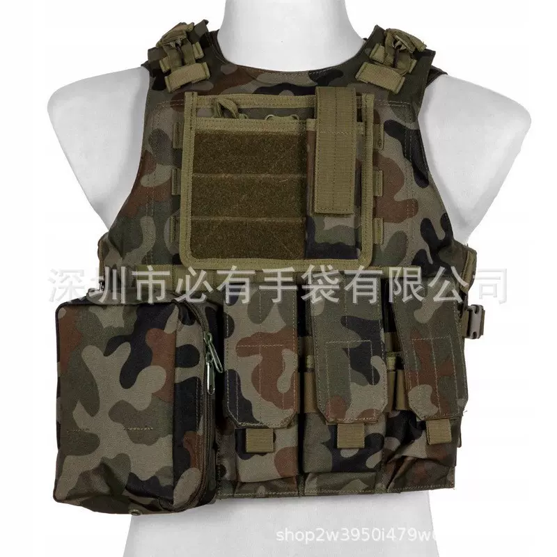 工厂现货射猎耐磨背心户外野营CS训练装备透气马甲包战术防弹背包