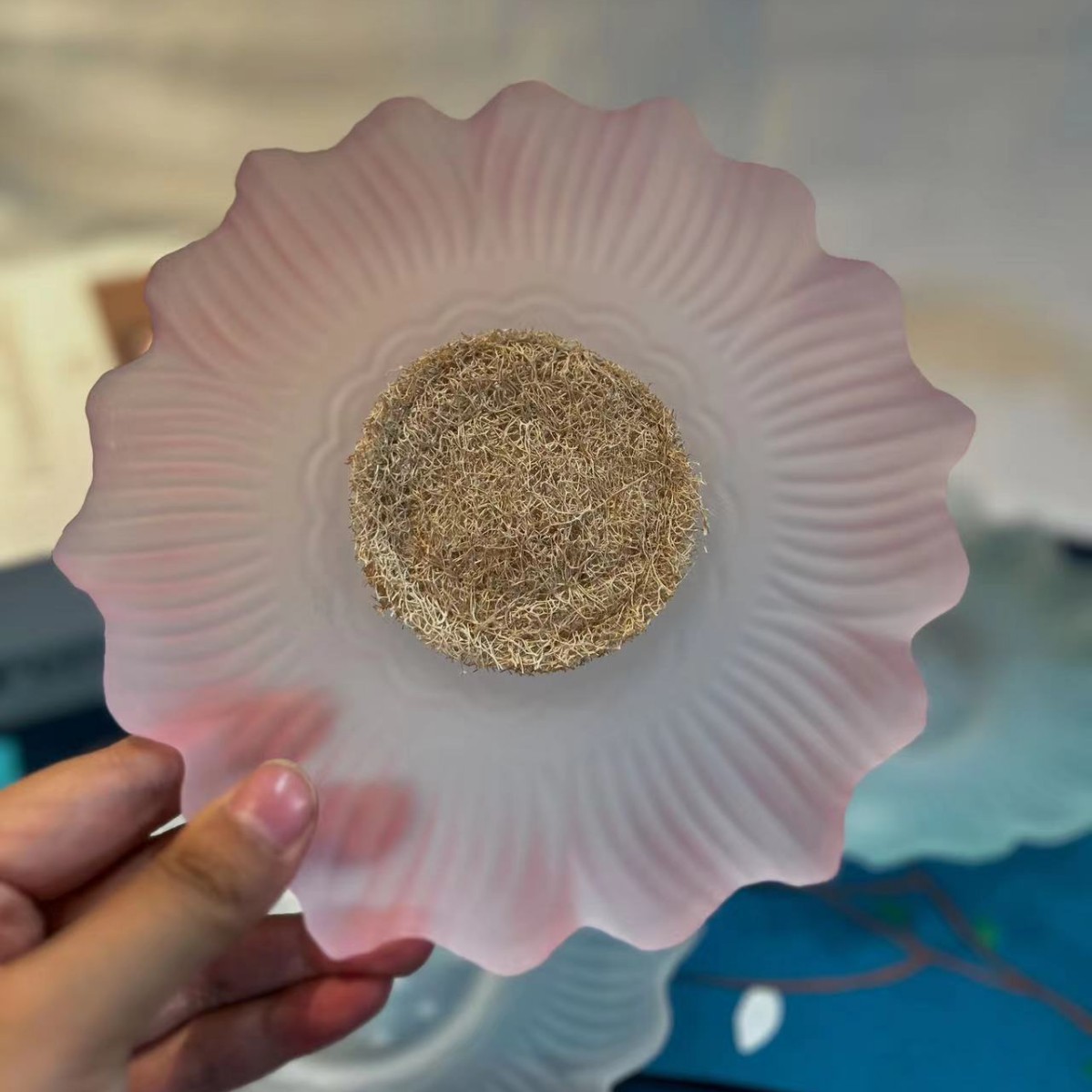 타월 조롱박 패드를 보내는 연꽃 냄비 베어링 [젖빛 분말]