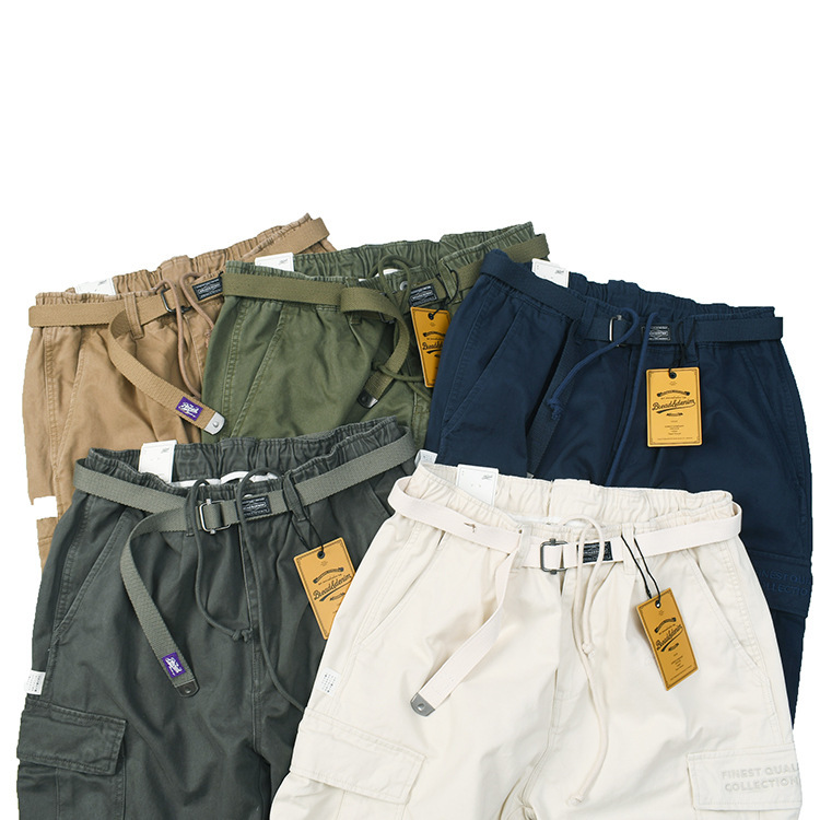 Japanese fashion brand tooling fashion brand Youth casual pants retro distressed washed multi-bag overalls loose straight trousers Japanese fashion brand tooling fashion brand Youth casual pants retro distressed washed multi-bag overalls loose straight trousers