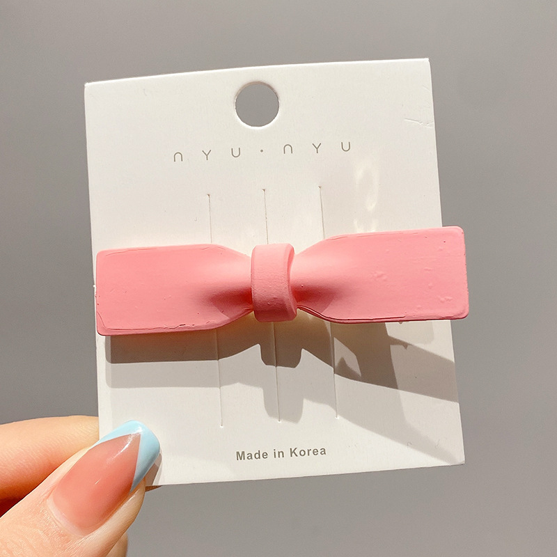 Pinza para el cabello de dopamina sin costuras de color caramelo clip lateral femenino flequillo clip para el cabello roto tocado clip de pico de pato y2k horquilla de una palabra