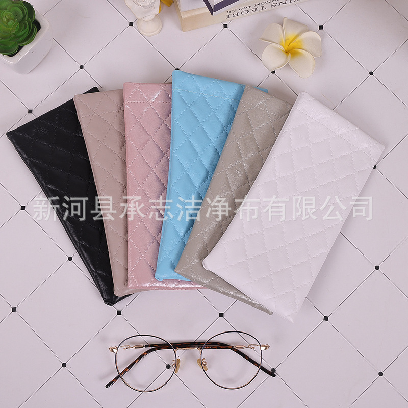 Manufacturers glasses bag sunglasses sunglasses portable storage bag automatic closure leather glasses bag shrapnel storage bag