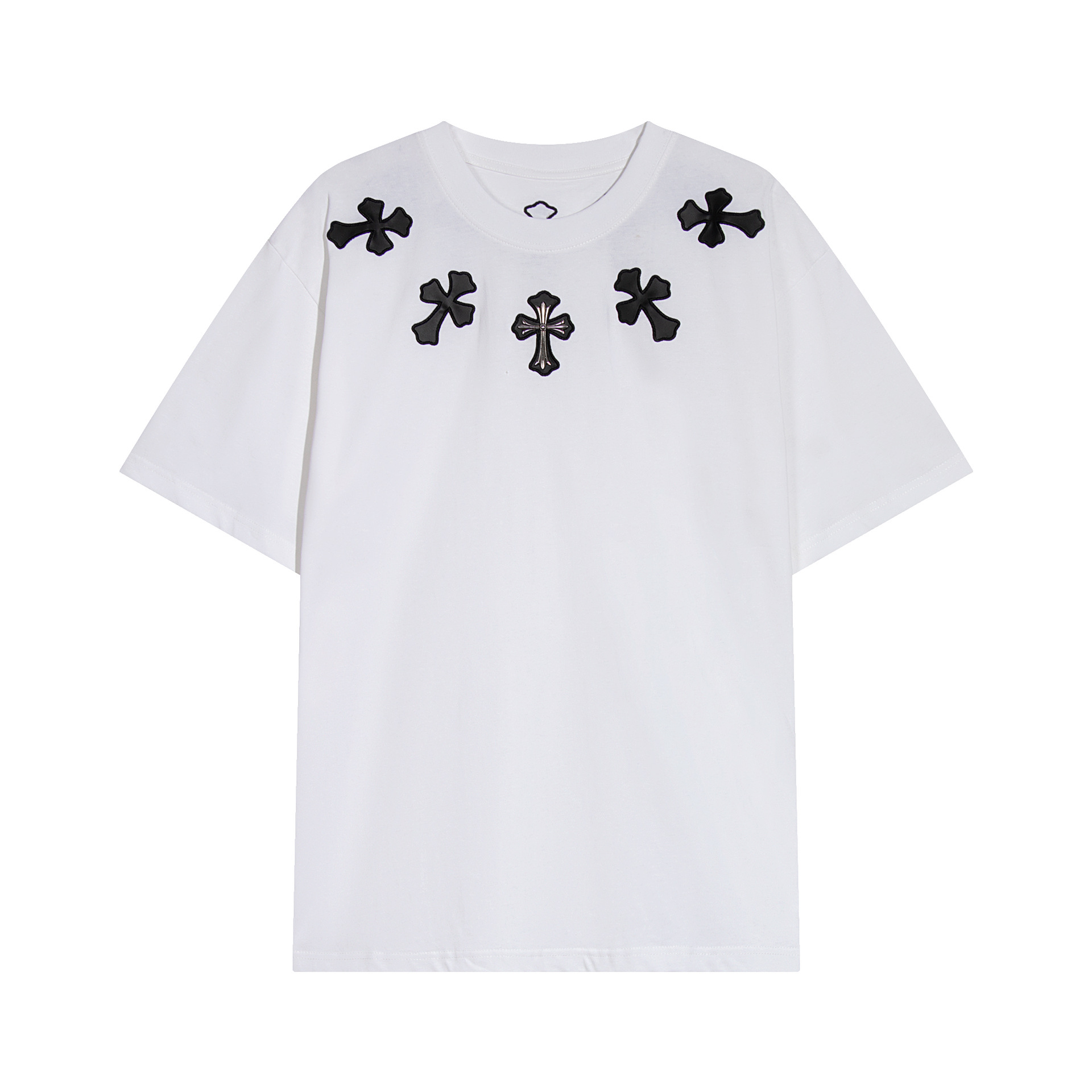 Chrome Heart 24 nuevo Crocodile de verano de moda europea y americana camiseta de manga corta para hombres y mujeres