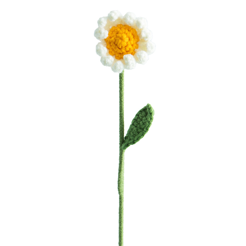 クロスボーダーの手編みの完成品の小さい花束は花の毛糸のメリヤスの花束を模倣します。|undefined