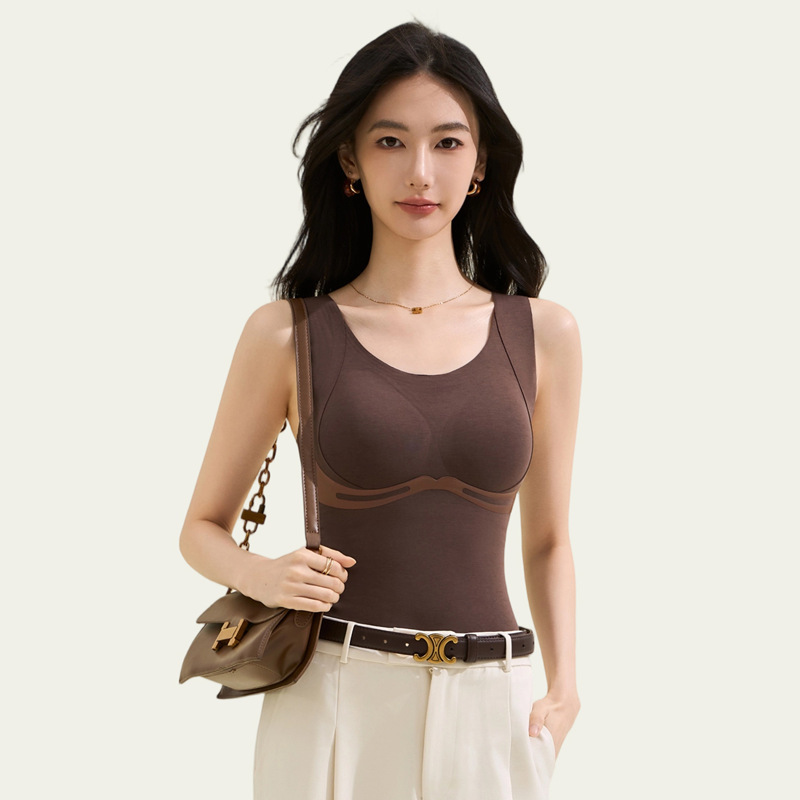 Lyocell down Silk Warm and Moisturizing Vest Autumn and Winter New Slim Fit Warm Vest Women's Double-Sided Fleece-Lined 8891