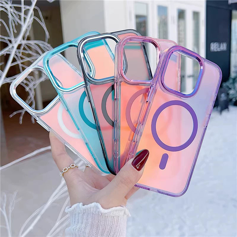Suitable for iPhone16E Gradient Magnetic Scrub Phone Case Apple 15Pro Metal Lens Frame 13 Protective Cover 11 Suitable for iPhone16E Gradient Magnetic Scrub Phone Case Apple 15Pro Metal Lens Frame 13 Protective Cover 11