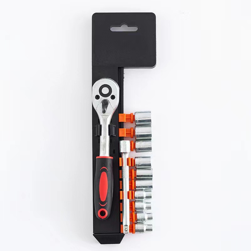 12 piezas de llave de trinquete, herramienta de manguito de reparación rápida, manual para automóviles y motocicletas