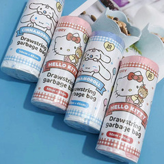 Sanrio Hello Kitty and Totoro Patterned Drawstring Trash Bag for Home Kitchen, Portable Sealable Plastic Bag