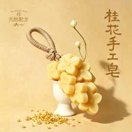 仿真桂花造型香皂伴手礼员工中秋节礼品美容院美业小预算礼品
