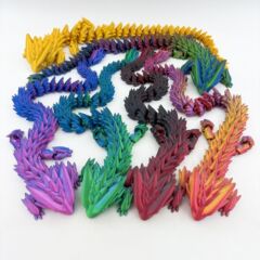 跨境热卖3D打印龙皇模型手办家居摆件关节可活动仿真动物儿童玩具