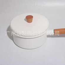 韩国电视购物频道搪瓷2.3L加厚汤锅带盖琺珐白琅锅煲汤电磁炉可用