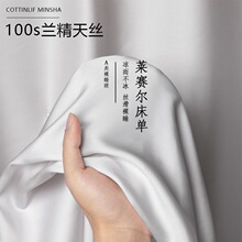 高级感A类100支莱赛尔天丝床单单件夏季纯色冰丝凉被单人床三件套