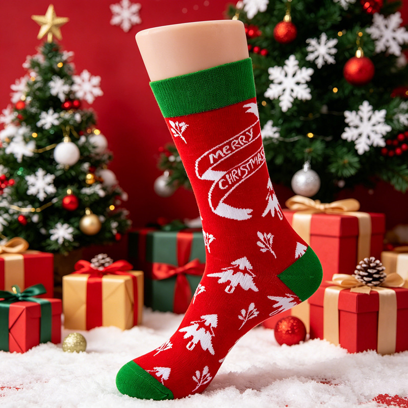 2025 Christmas Socks Amazon Spot Christmas Socks Men's and Women's Mid-Tube Christmas Socks Foreign Trade Snowflake Red Tree 2025 Christmas Socks Amazon Spot Christmas Socks Men's and Women's Mid-Tube Christmas Socks Foreign Trade Snowflake Red Tree