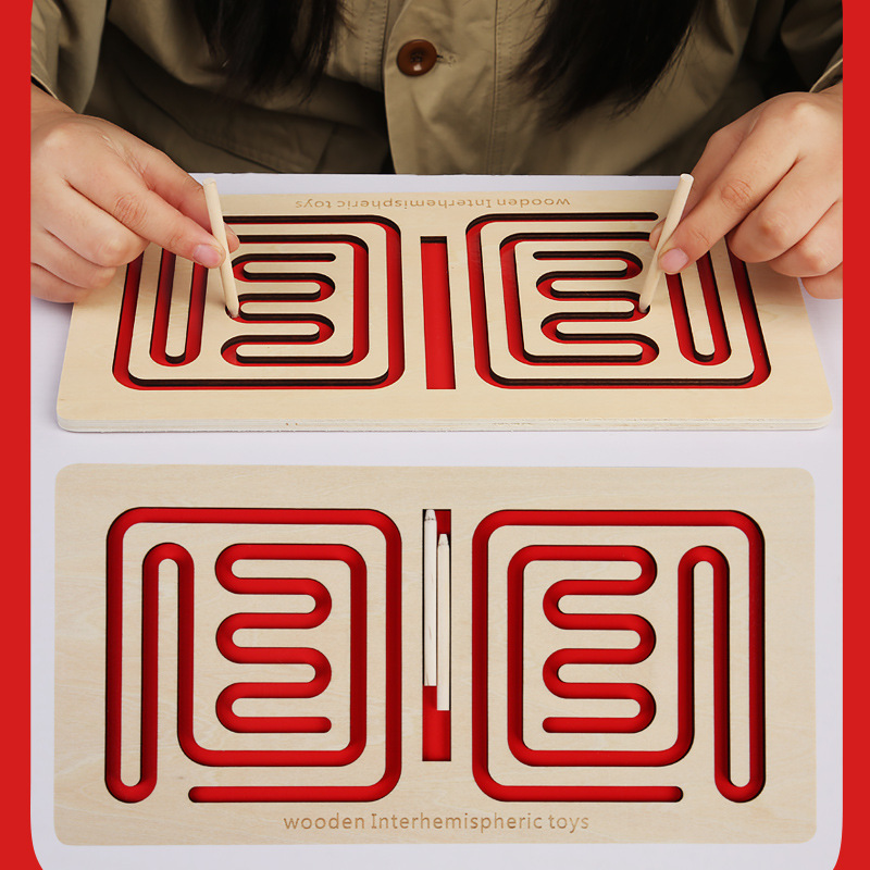 Juguetes de entrenamiento de movimiento fino del cerebro izquierdo y derecho, niños de mano a mano, pensamiento cerebral completo, concentración, iluminación, ayuda educativa