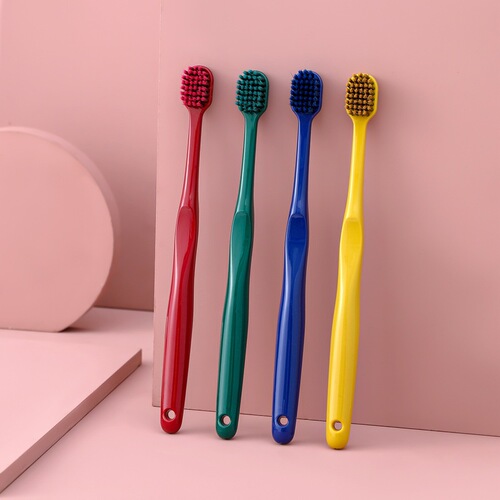 Korean wide-head toothbrush with soft bristles, 2 pack, oral cleaning adult household set, hard and medium bristles, high-end manufacturer wholesale