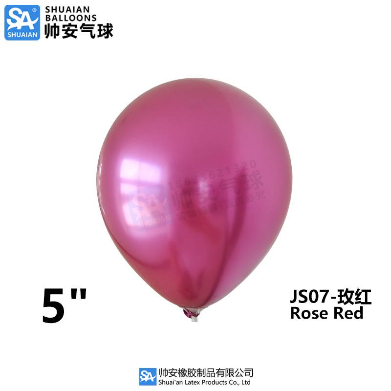 Globos Metálicos de 5, 10 y 12 Pulgadas, Globos de Látex Cromados Metálicos para Decoración de Bodas, Fiestas de Cumpleaños y Arreglos Florales