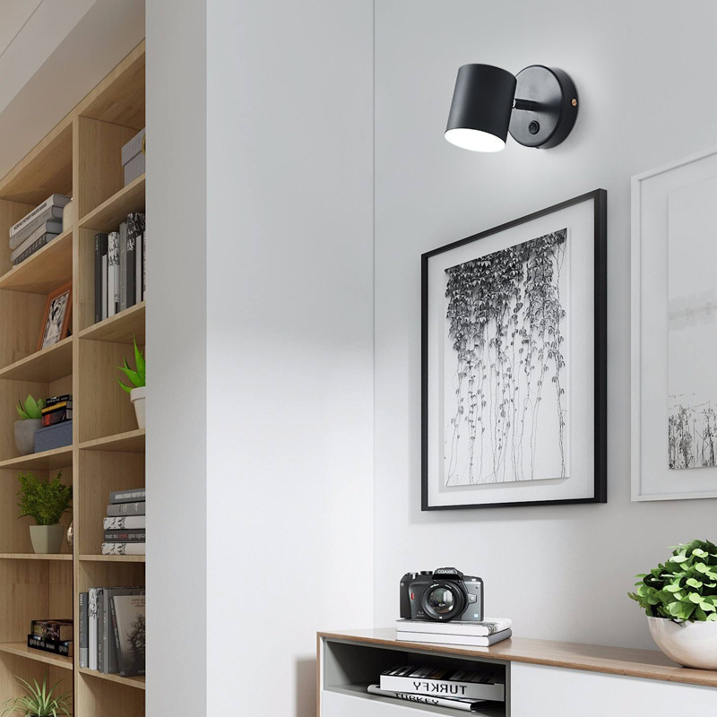 lámpara de pared del dormitorio creativa cabecera de cama simple LED pasillo lámpara de pared sala de estar nórdica moderna lámpara de pared de fondo pared posmoderna