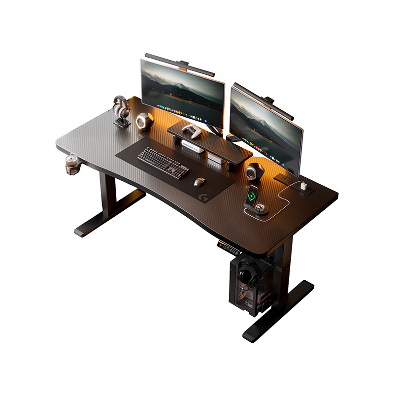 Mesa elevadora eléctrica inteligente mesa de computadora mesa de juego mesa de deportes electrónicos dormitorio oficina doméstica escritorio de madera sólida escritorio de trabajo image 6