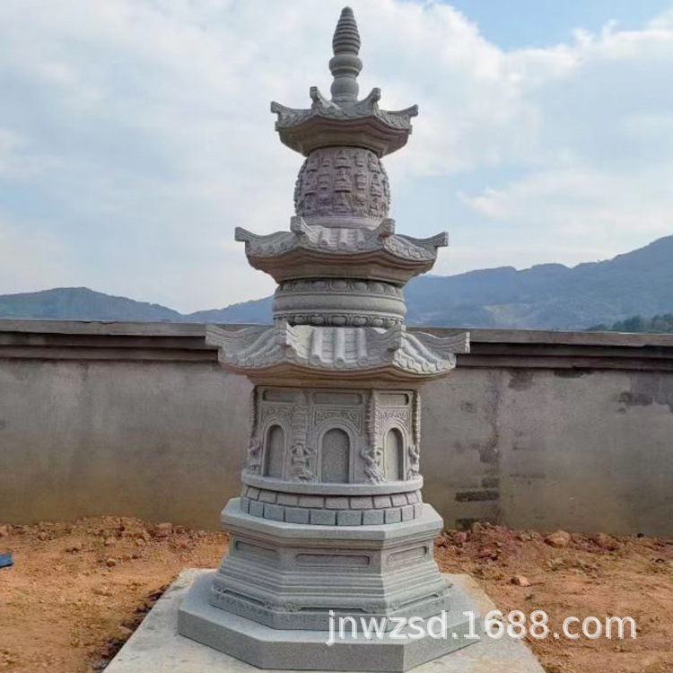 寺院石雕宝塔哪里做 山东青石宝刹样式图 建一座汉白玉宝塔多少钱