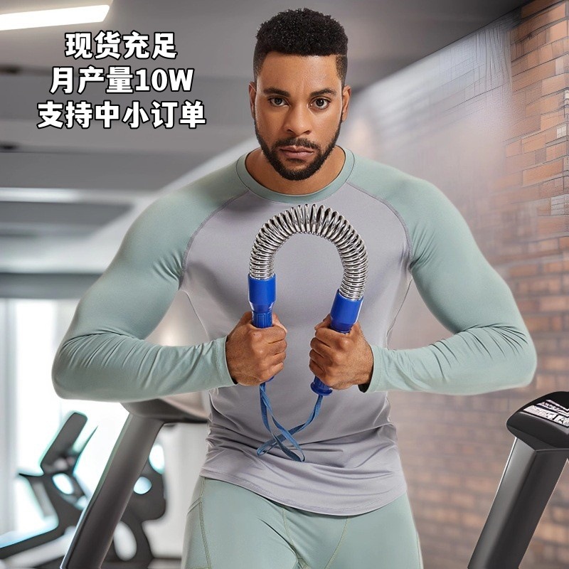 빠른 건조 통기성 피트니스 세트 남성 가을과 겨울 높은 탄성 스티칭 패션 스타킹 달리기 훈련 농구 스포츠웨어