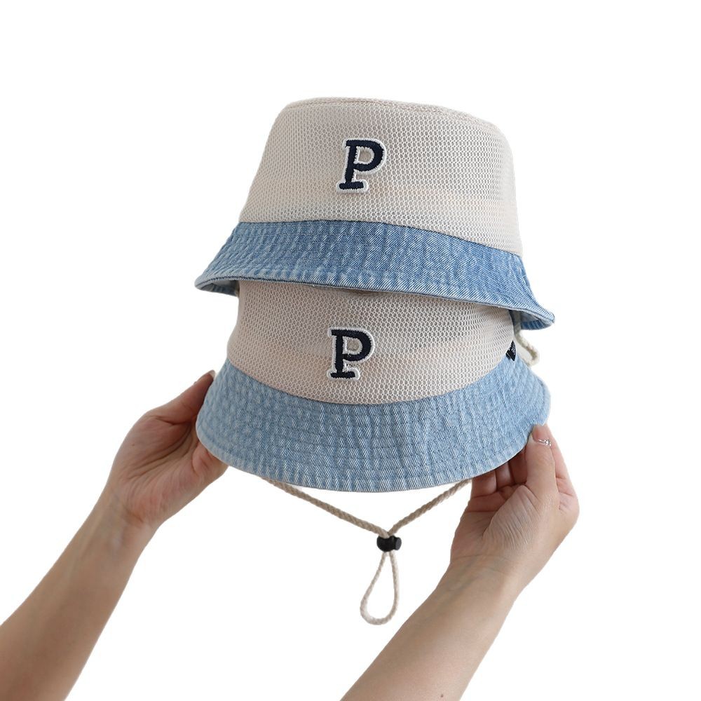 Sombrero delgado de verano para niños y niñas, sombrero para el sol de malla, sombrero de visera de protección solar para niños transpirable, sombrero de pescador de aleros grandes para bebés