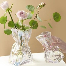 水培瓶手工花瓶异形折纸大小袋摆件客厅风玻璃插花高代发