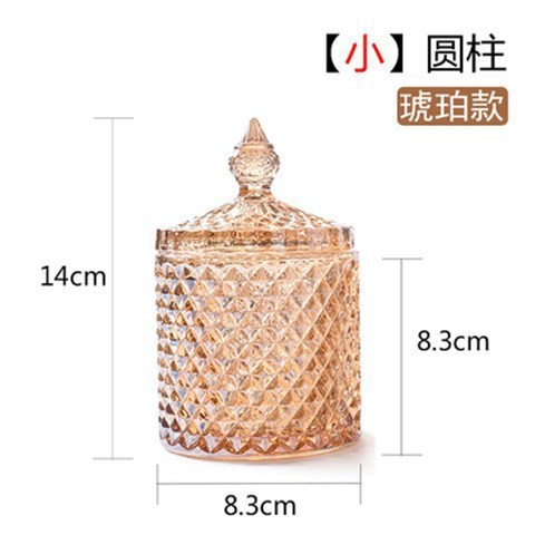 欧式玻璃罐香薰蜡烛罐糖果罐收纳摆件首饰品罐子消磁石水晶消磁碗|undefined