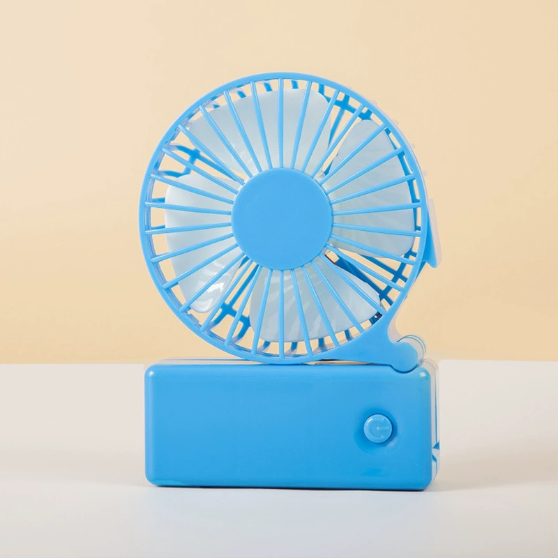 Handheld folding air fan, portable battery
