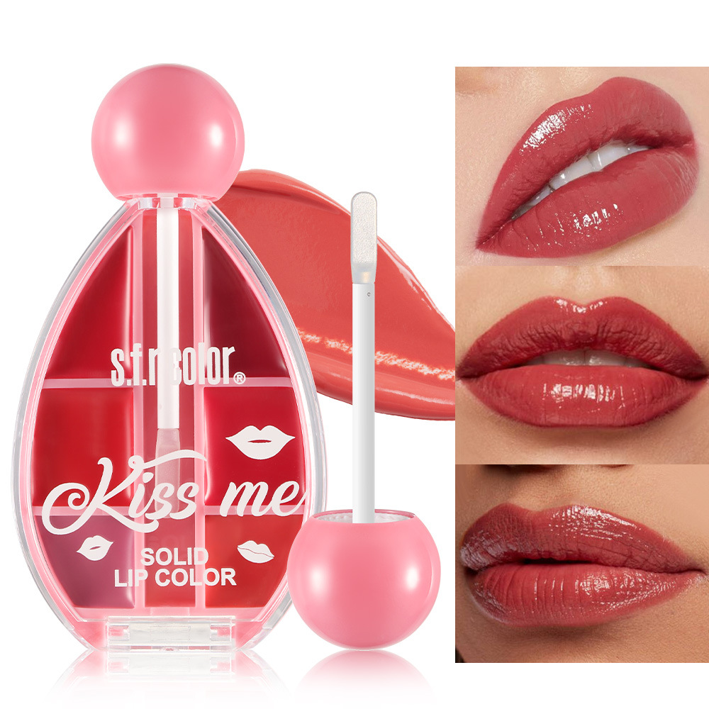 s.f.r color comercio exterior especializado portátil humectante natural sabor de sandía 6 colores lápiz labial con cepillo labial