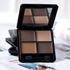 Matte waterproof universal eyeshadow palette suitable for men and women, four colors, earth tones, long-term effect