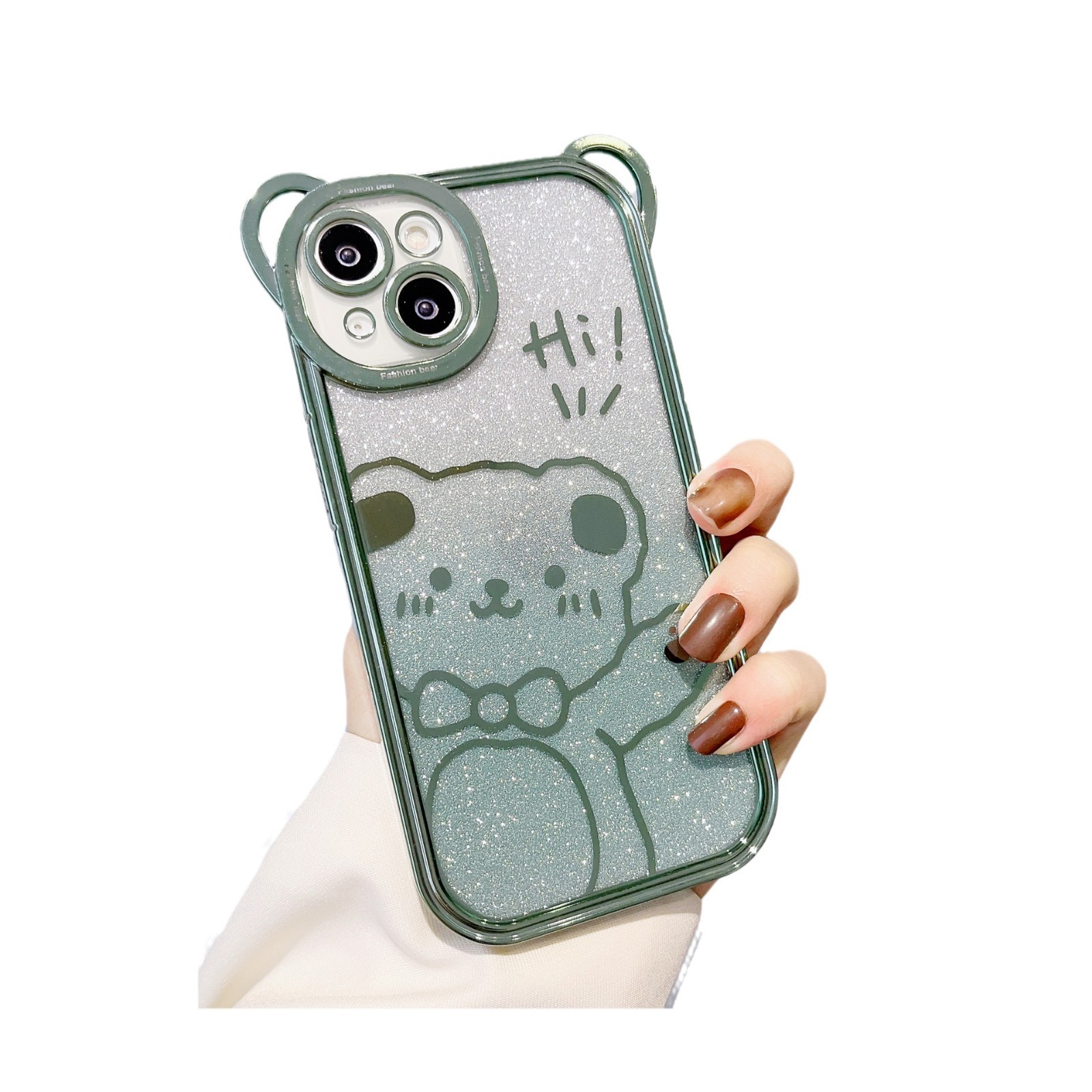 Glitter Gradient Protective Phone Case For Iphone 15 Pro And 14_voghion.com