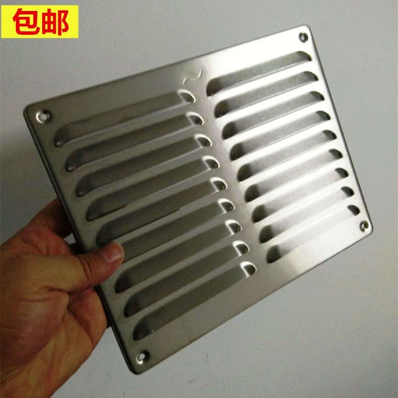 Aluminum Alloy shutter grille exterior wall decoration vent heating cover single layer stainless steel household bathroom door