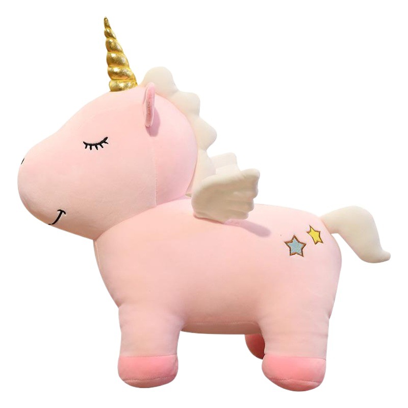 Fábrica al por mayor 2021 nuevo juguete de peluche unicornio muñeca Arco Iris caballo muñeca actividad regalo entrega de una pieza