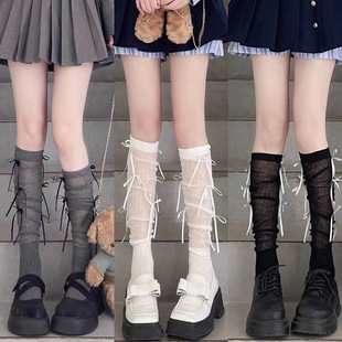 Bow Thin Velvet Lolita Lace Lace Ballet Style Pure Desire Medium Tube Summer Heap JK Cuff Socks