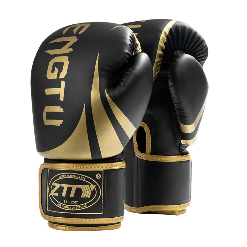 Guantes de boxeo ZTTY al por mayor para adultos, equipo de protección, guantes de boxeo de PU antidesgarro transfronterizos, forro de plástico de goma, guantes de boxeo para niños