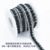 6mm ceramic black + rhinestones (1cm wide)