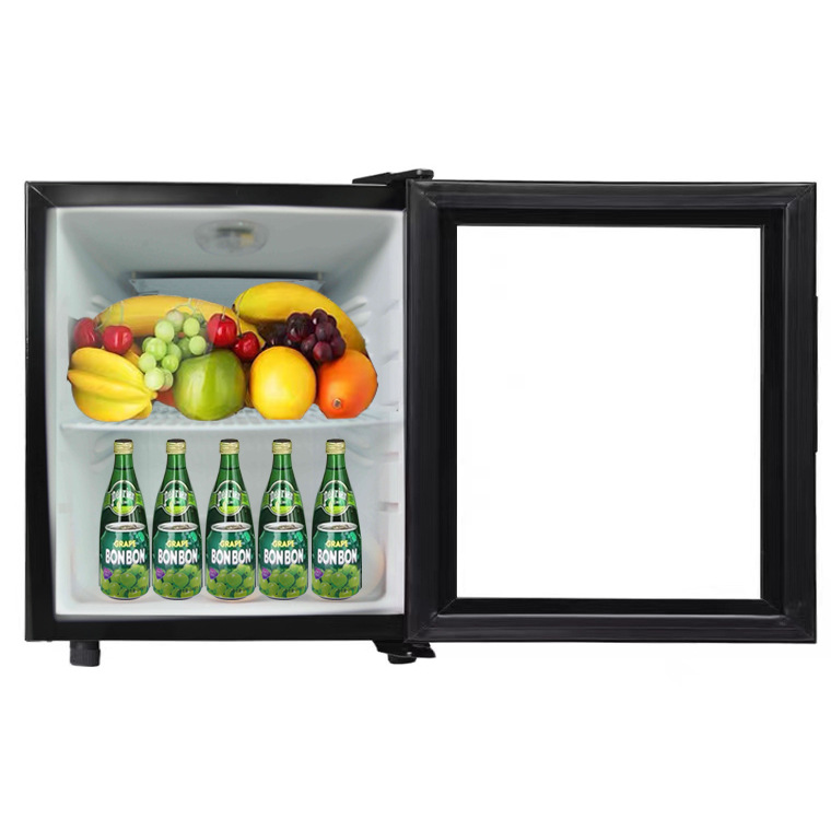 Pejer 52 litros refrigerado fresco-mantenimiento vitrina Gabinete de la muestra apoyo a prueba de logotipo fijo puerta de vidrio mini refrigerador